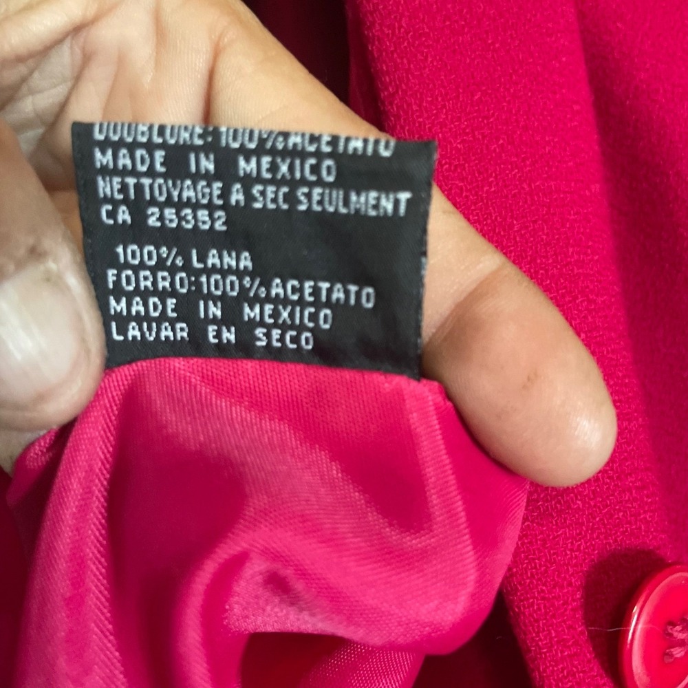 Kasper for‎ ASL Women's Wool Skirt Suit Set Blazer Jacket Size 16 Magenta - Picture 5 of 12